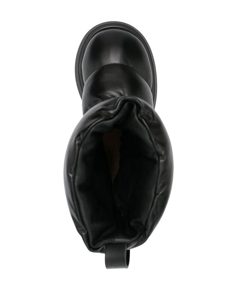 Black Padded Ankle Boots