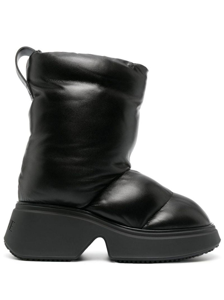 Black Padded Ankle Boots