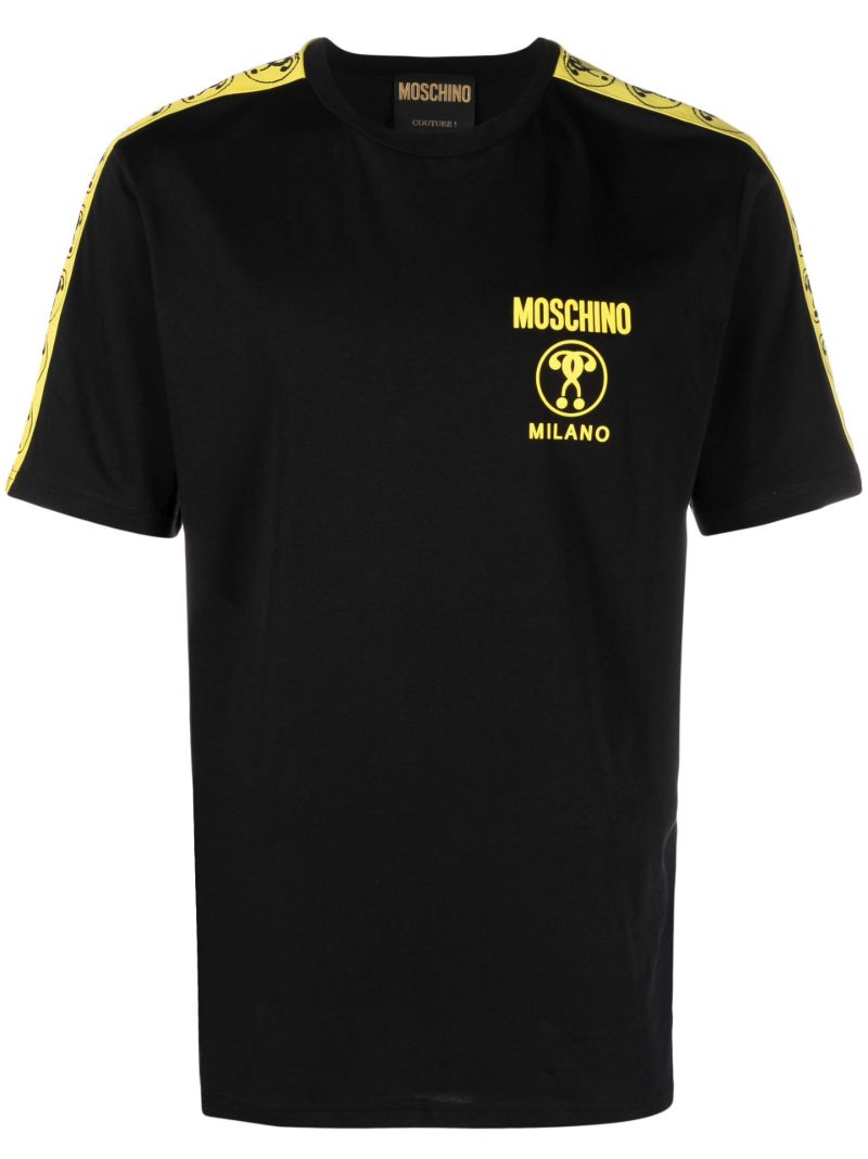 Black Dqm Logo Print Cotton T-shirt