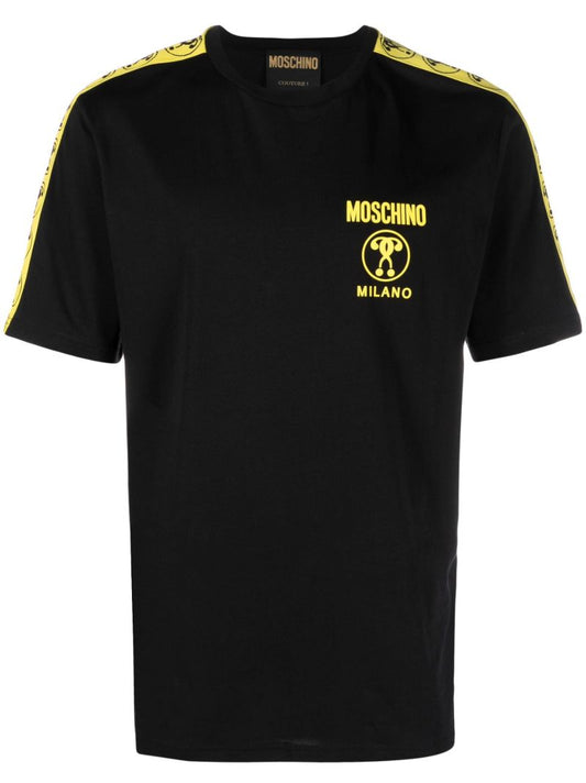 Black Dqm Logo Print Cotton T-shirt