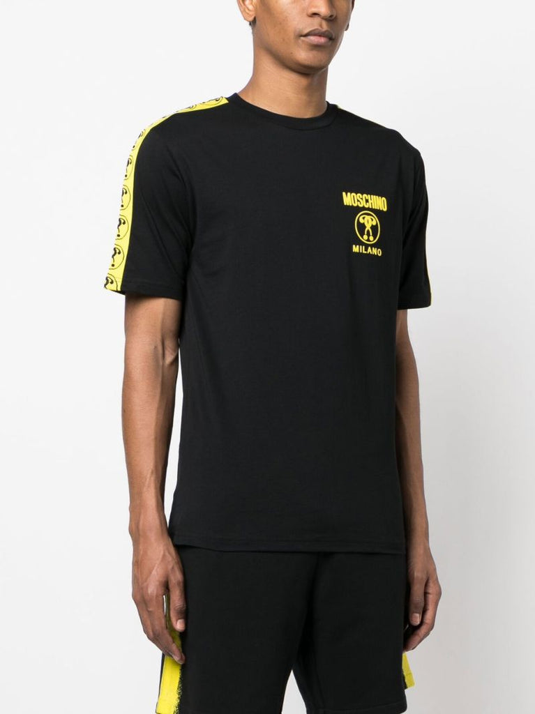 Black Dqm Logo Print Cotton T-shirt