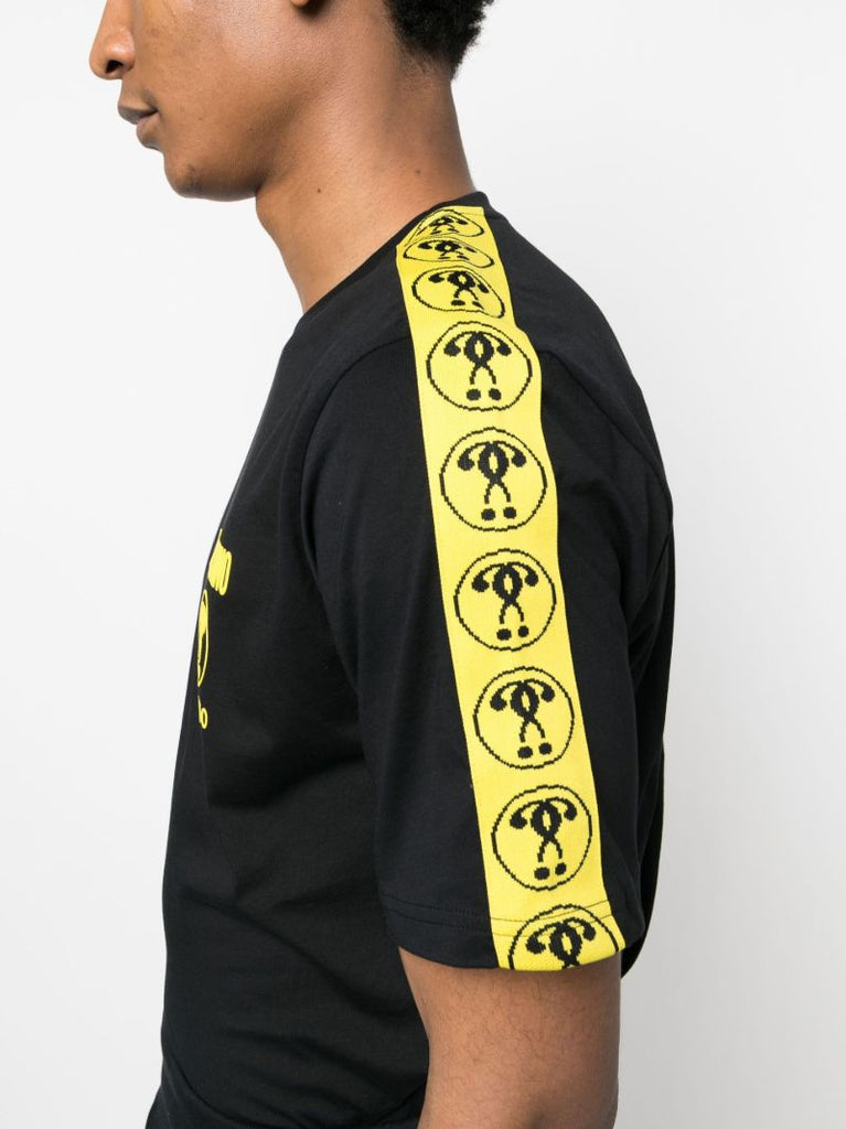 Black Dqm Logo Print Cotton T-shirt