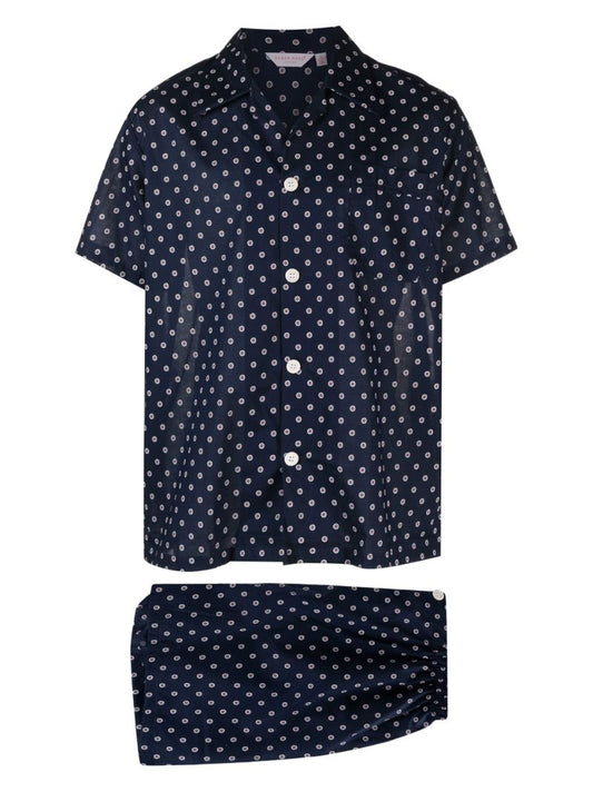 Blue Nelson Floral Print Pyjamas