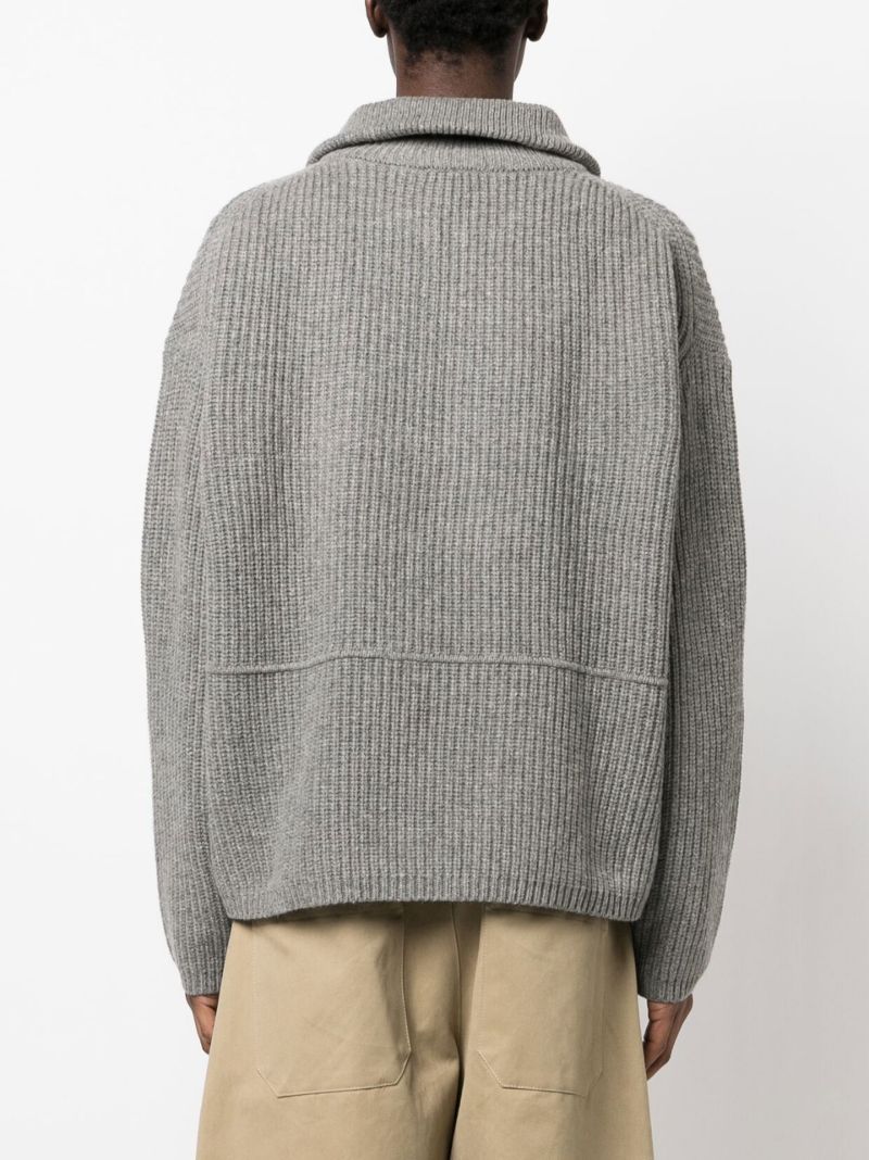 Grey Team Half-zip Sweater