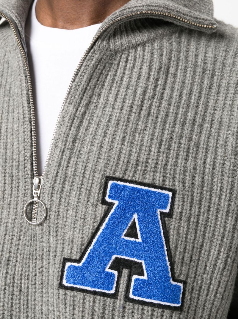 Grey Team Half-zip Sweater