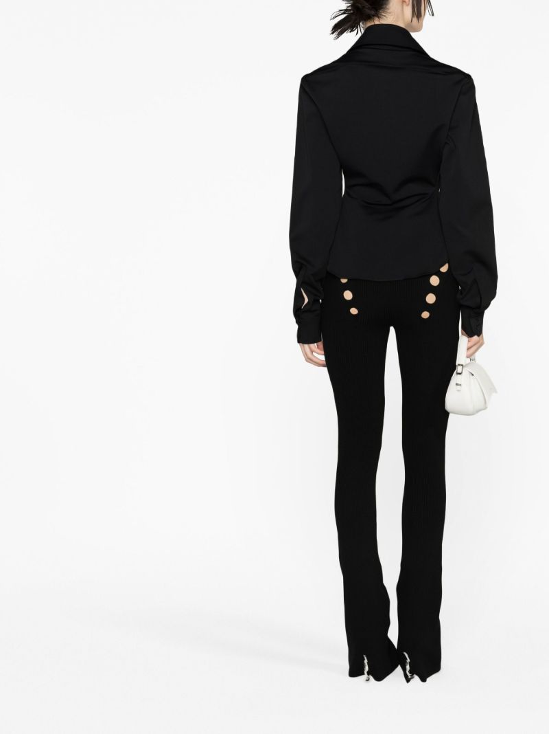 Black Ione Exaggerated-collar Shirt