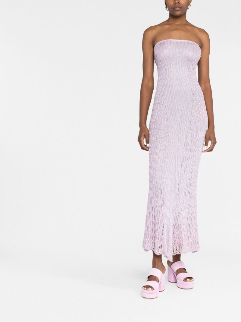 Purple Honeycomb Tube Dress