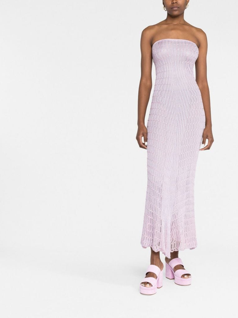 Purple Honeycomb Tube Dress