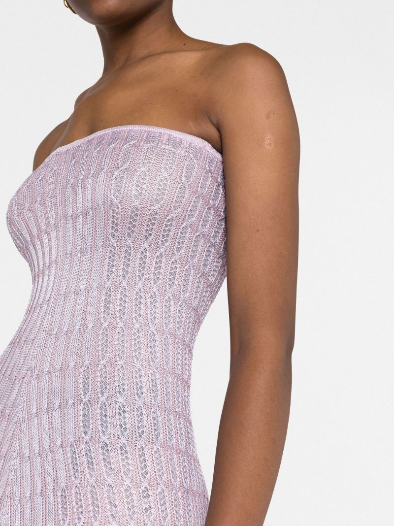 Purple Honeycomb Tube Dress