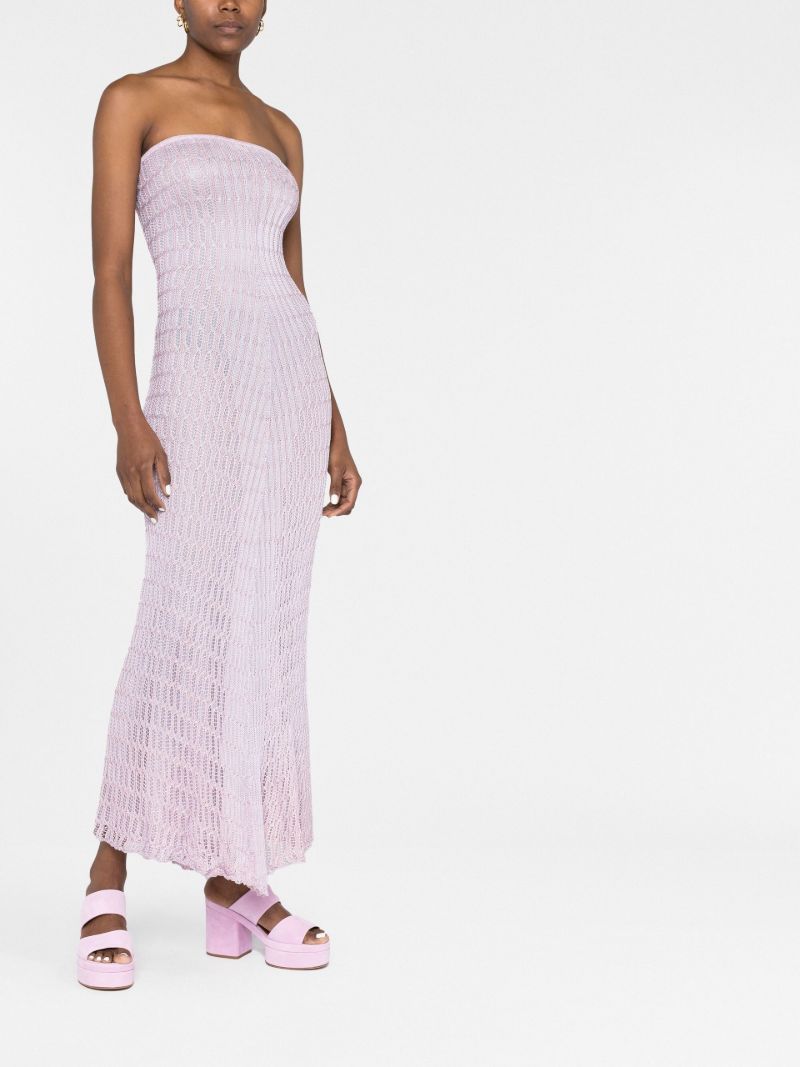 Purple Honeycomb Tube Dress