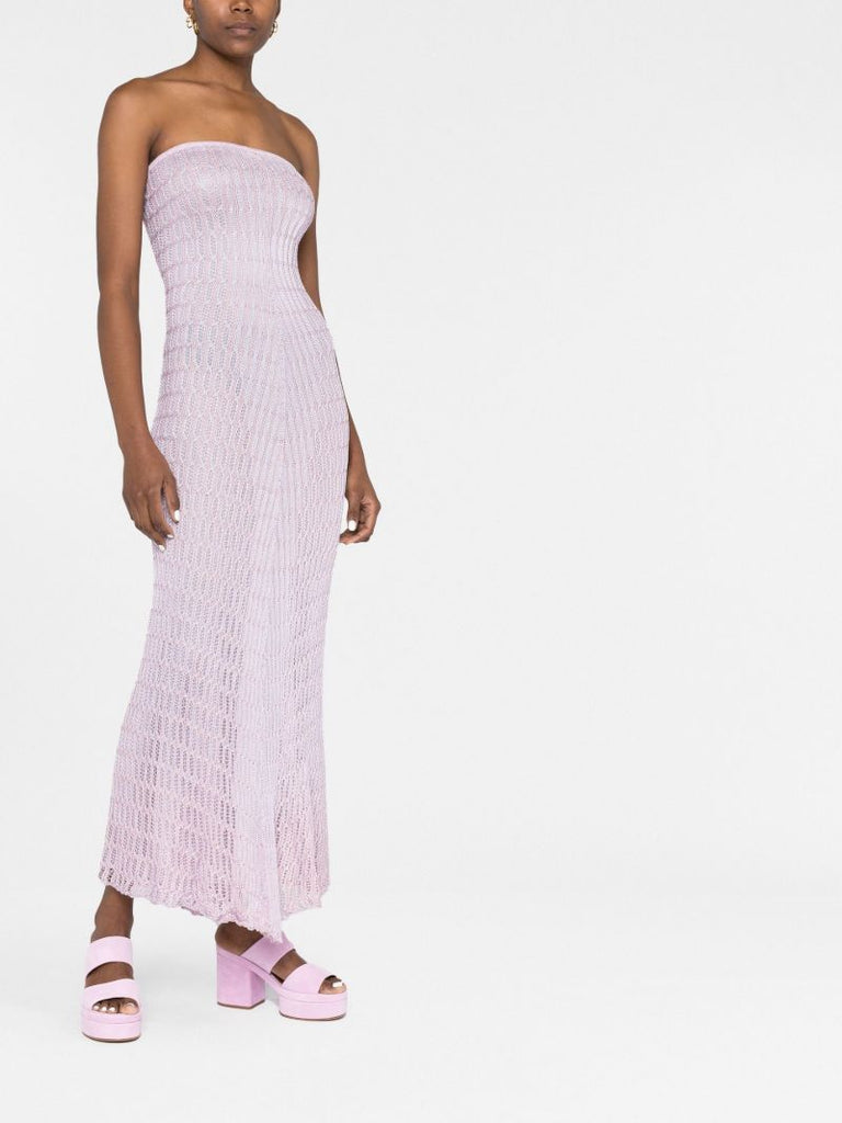 Purple Honeycomb Tube Dress