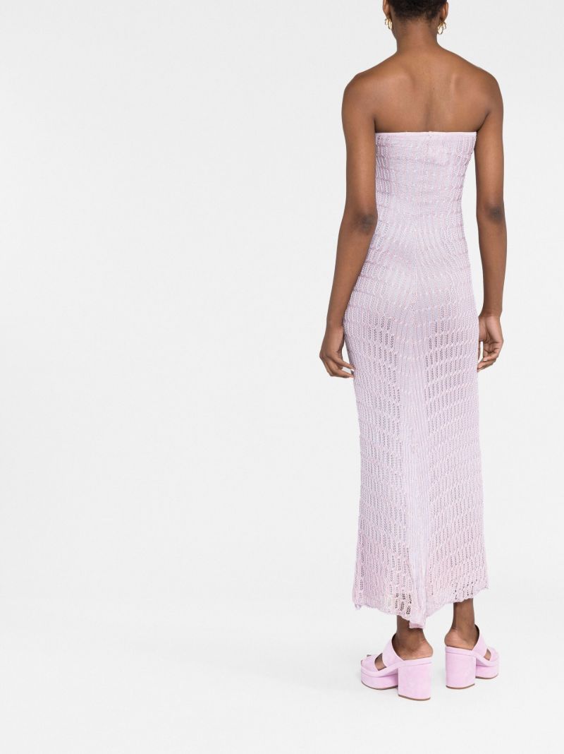 Purple Honeycomb Tube Dress