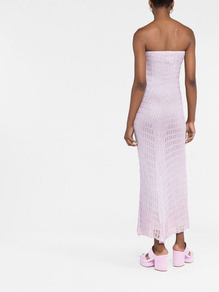 Purple Honeycomb Tube Dress