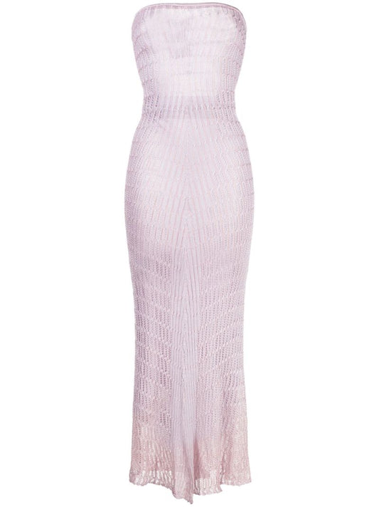 Purple Honeycomb Tube Dress