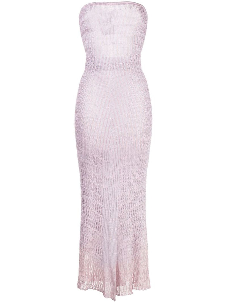 Purple Honeycomb Tube Dress