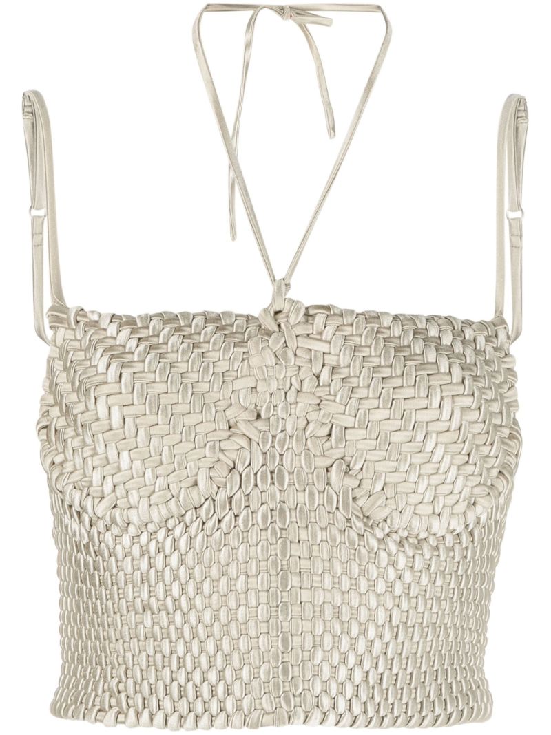 Beige Heartwave Halterneck Top