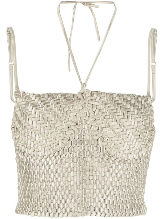Beige Heartwave Halterneck Top