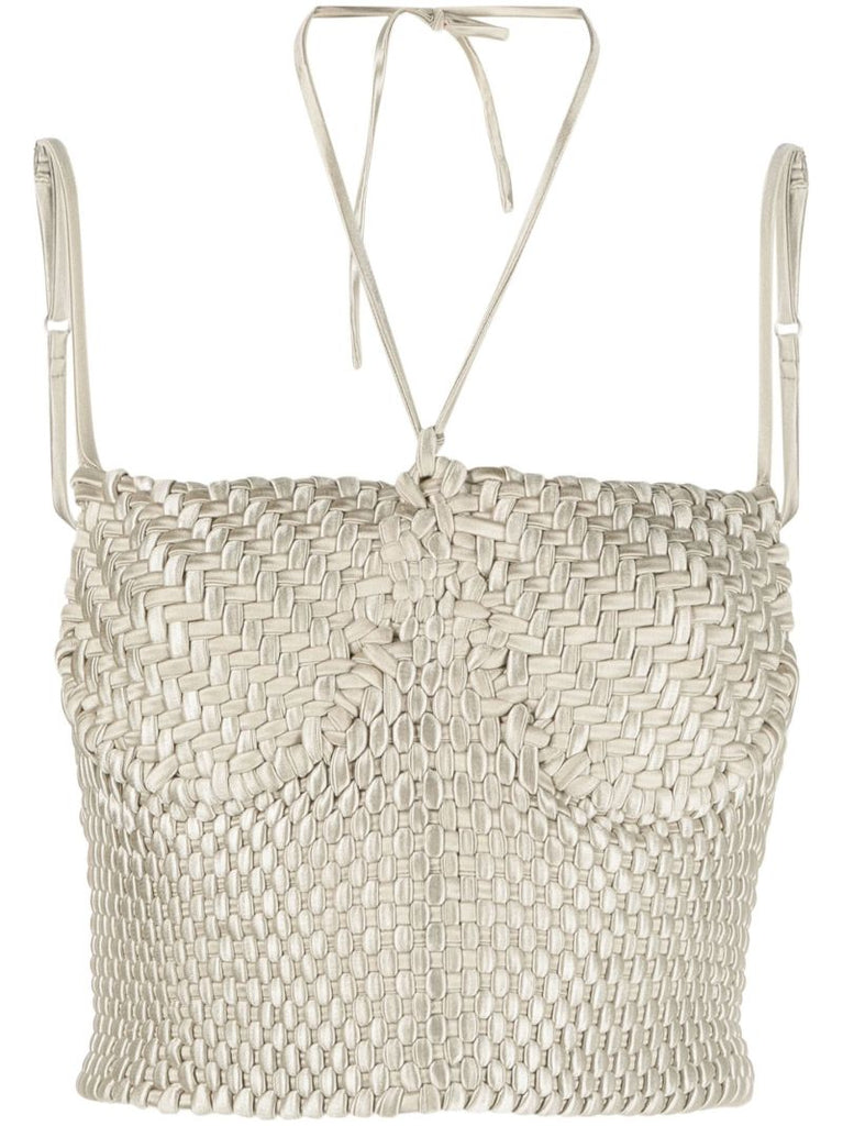 Beige Heartwave Halterneck Top