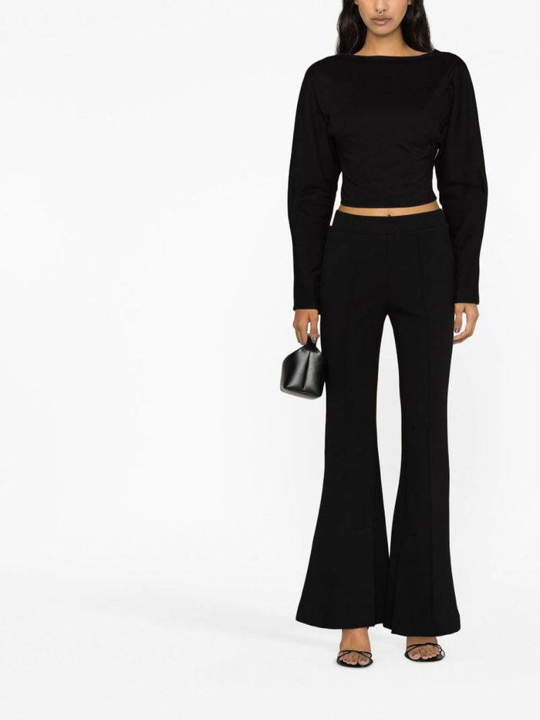 Black Flared Trousers
