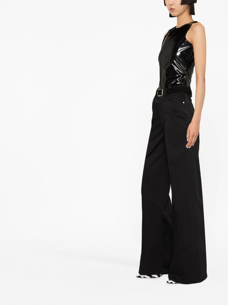 Black Le Palazzo Wide-leg Jeans