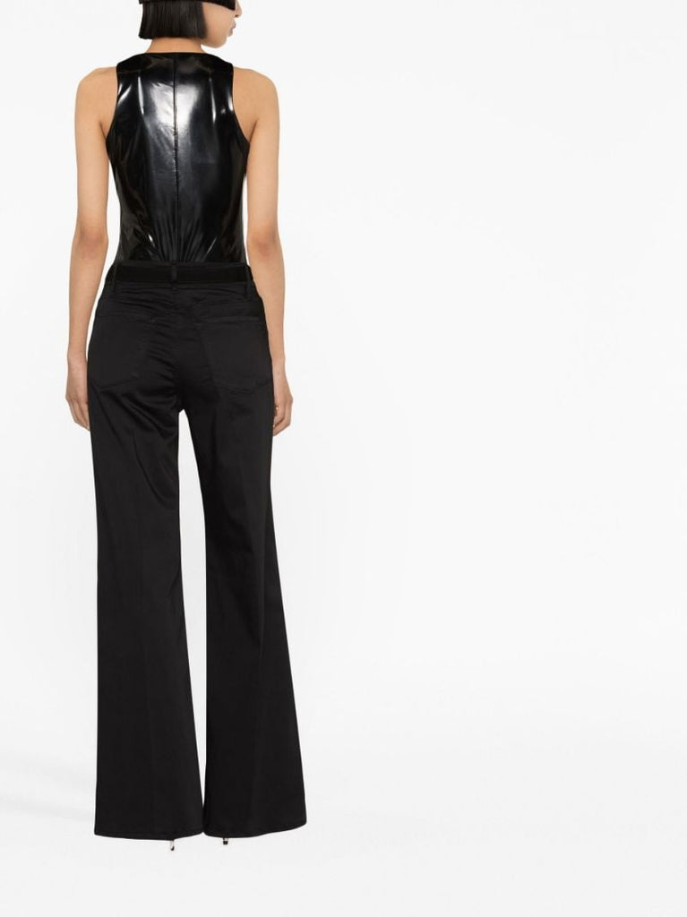 Black Le Palazzo Wide-leg Jeans