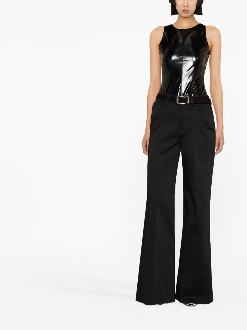 Black Le Palazzo Wide-leg Jeans