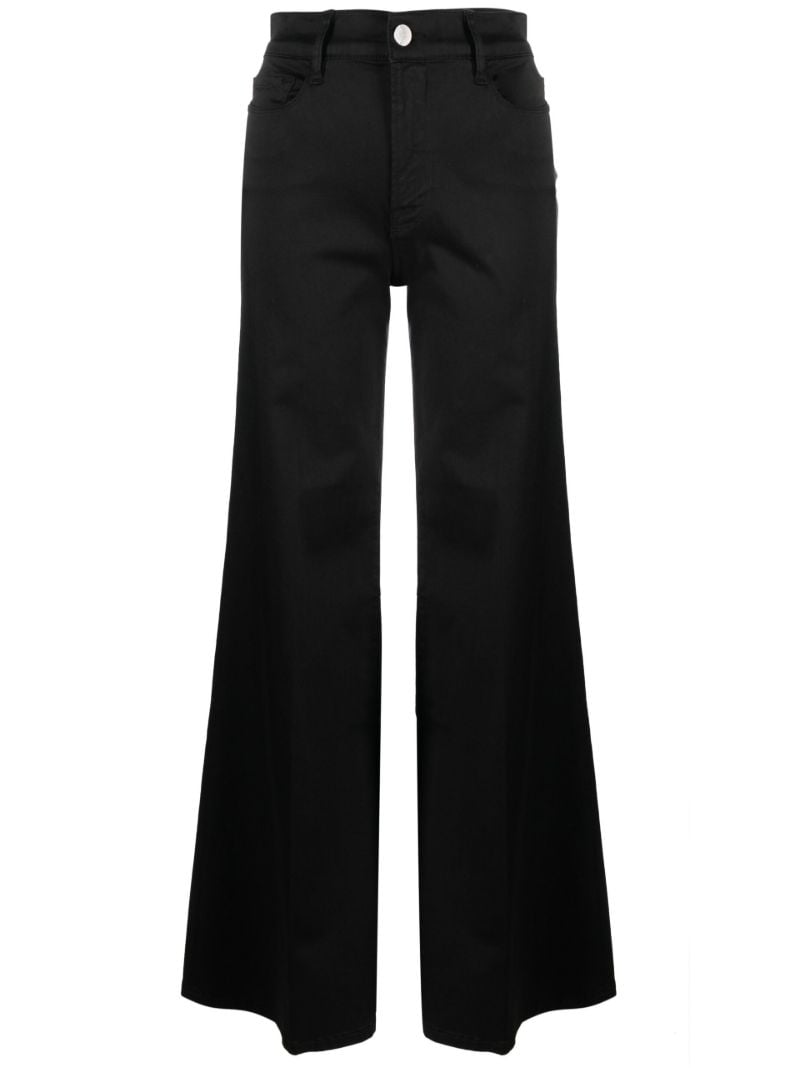 Black Le Palazzo Wide-leg Jeans