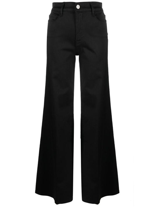 Black Le Palazzo Wide-leg Jeans