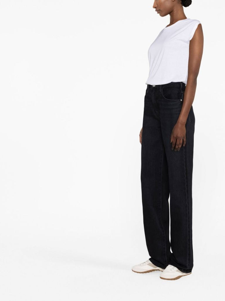 Black High Waist Flared Jeans