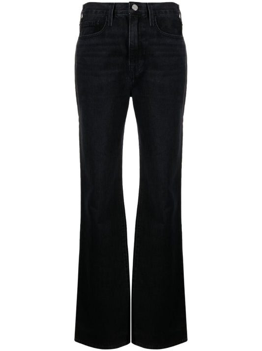Black High Waist Flared Jeans