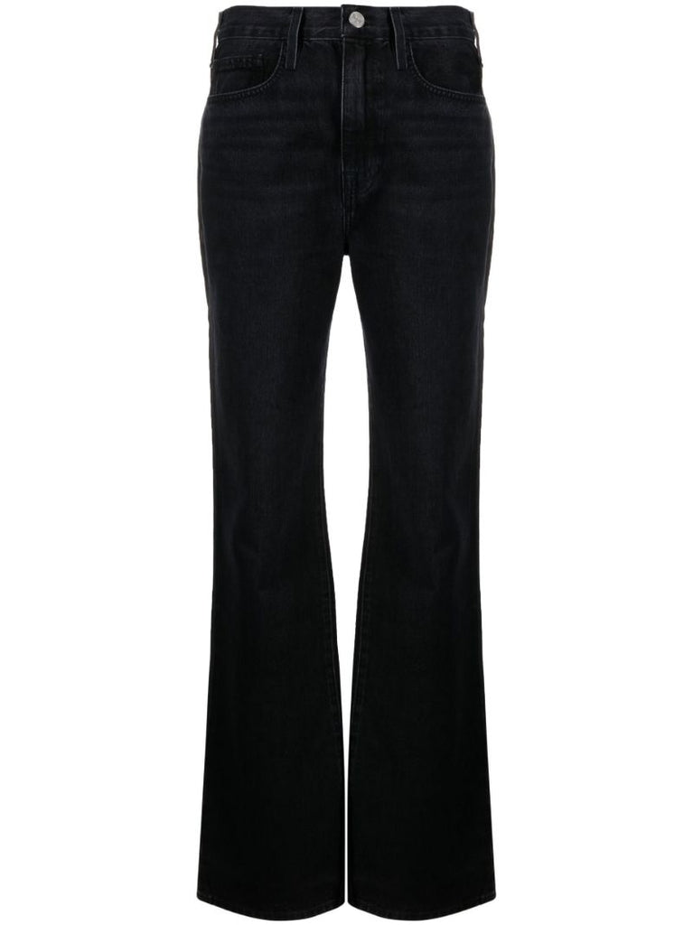 Black High Waist Flared Jeans