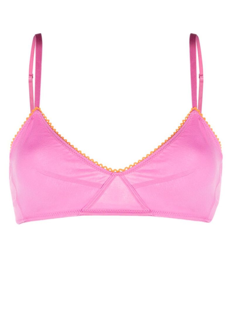 Pink Scallop-edge Bralette