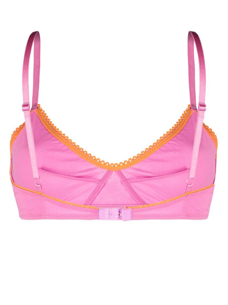 Pink Scallop-edge Bralette