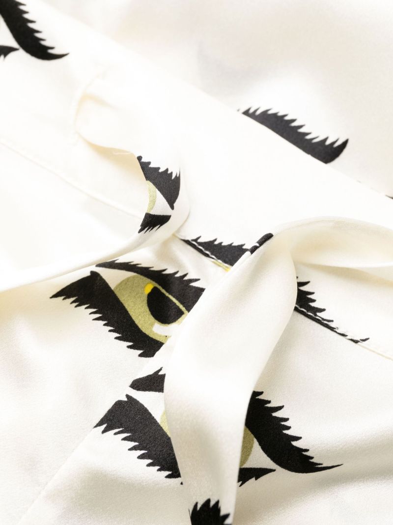 White Lila Hydra Silk Satin Pyjamas