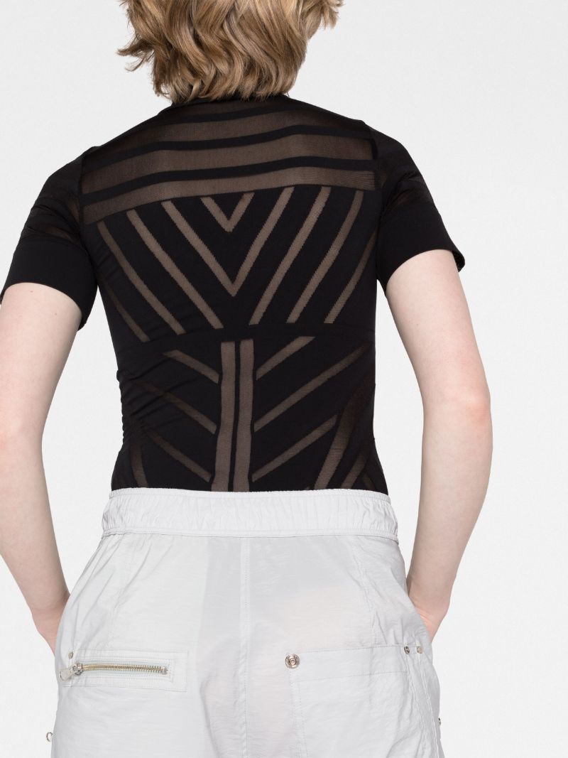Black Logan Panelled Bodysuit