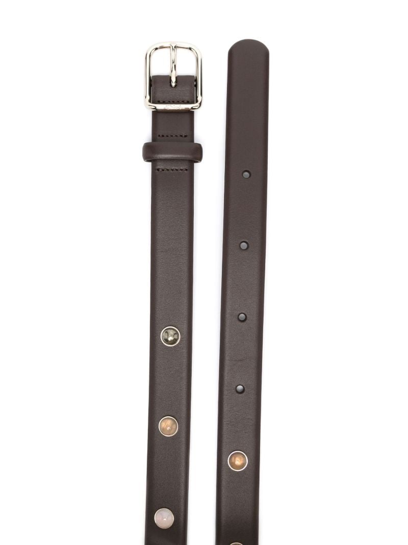 Brown Ora Studded Leather Belt