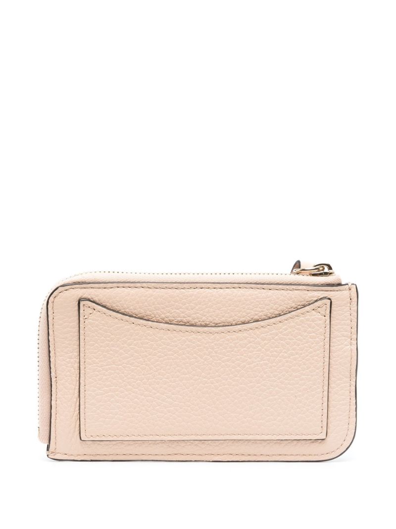 Pink Alphabet Leather Zipped Card Holder