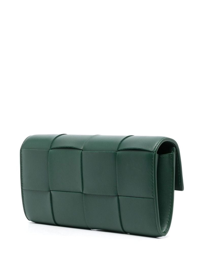 Green Cassette Leather Chain Wallet