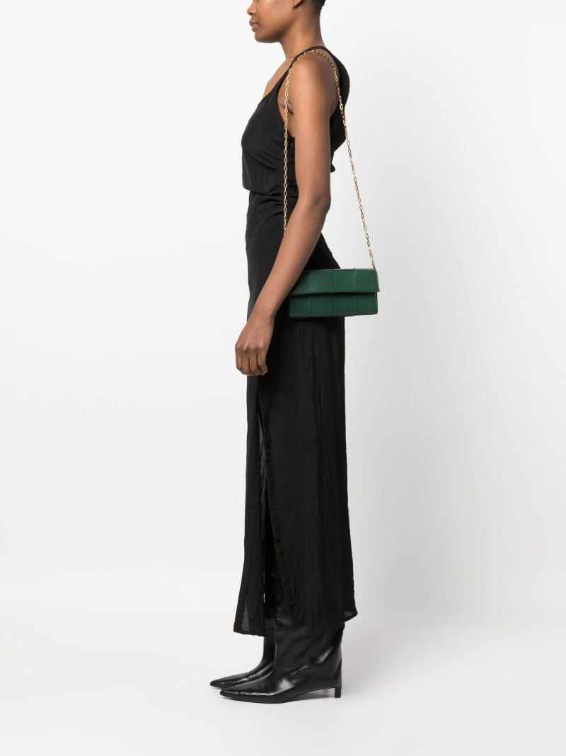 Green Cassette Leather Chain Wallet