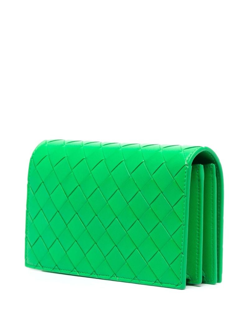 Green Classic Leather Chain Wallet