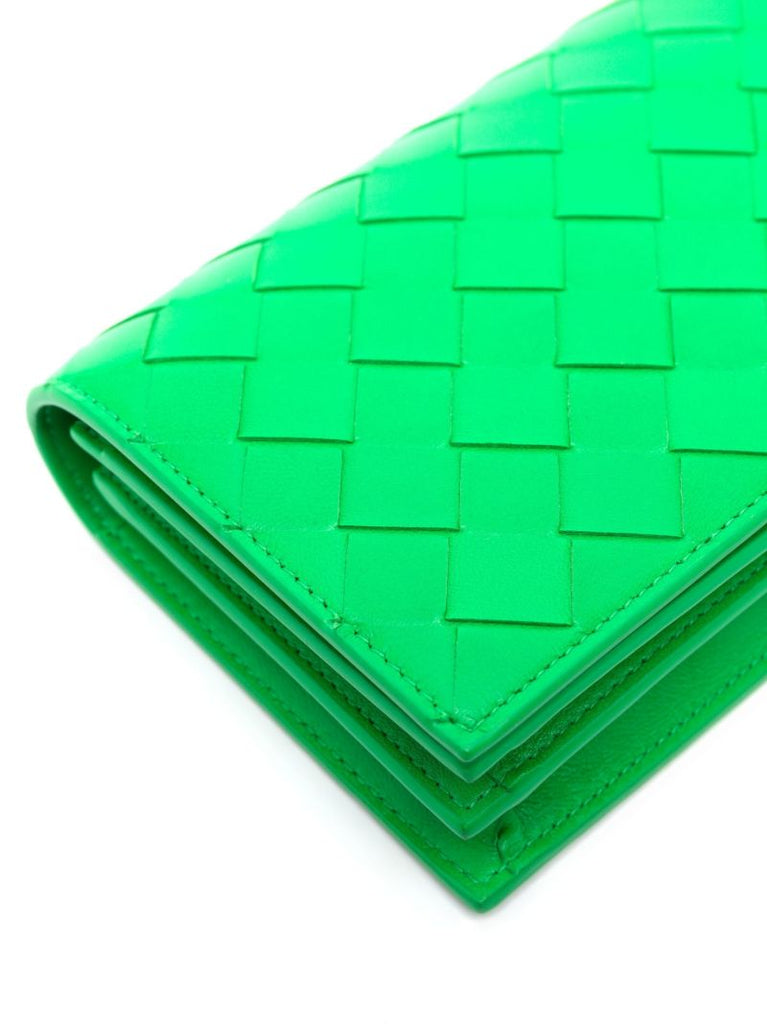 Green Classic Leather Chain Wallet