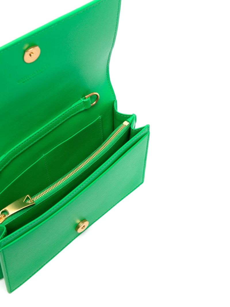 Green Classic Leather Chain Wallet