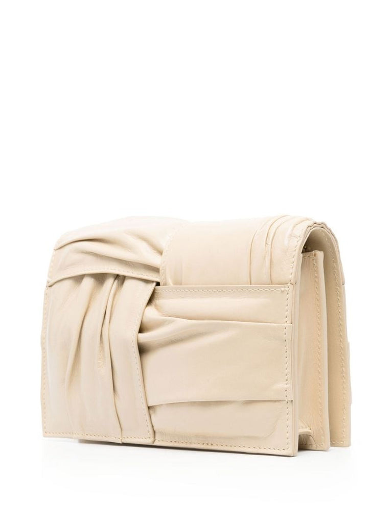 Beige Mini Cassette Cross Body Bag