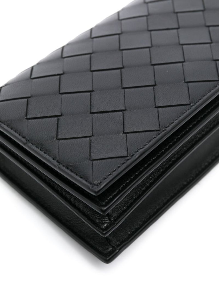 Black Intrecciato Mini Bag on Chain