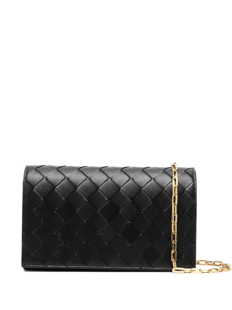Black Intrecciato Mini Bag on Chain