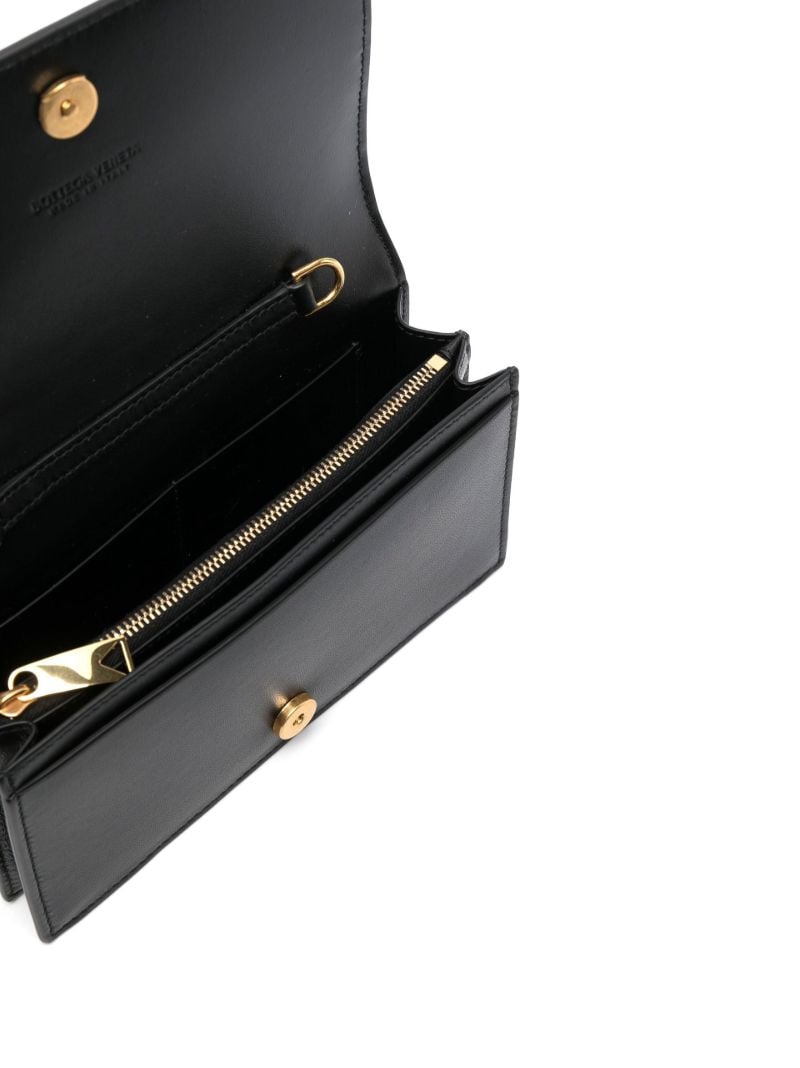 Black Intrecciato Mini Bag on Chain