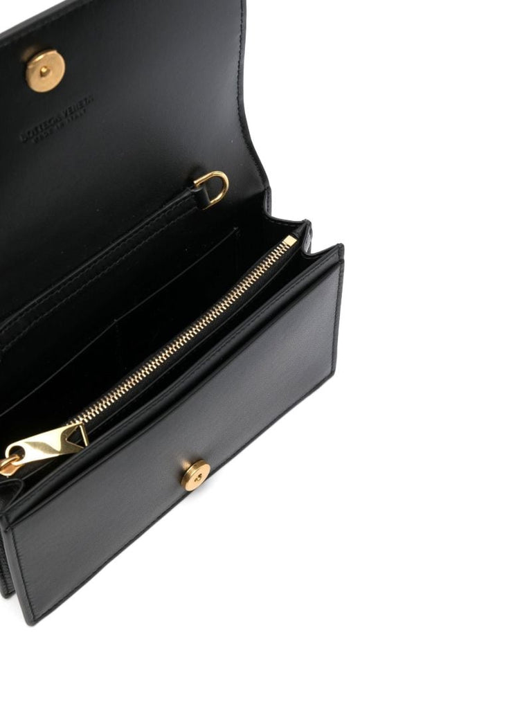 Black Intrecciato Mini Bag on Chain