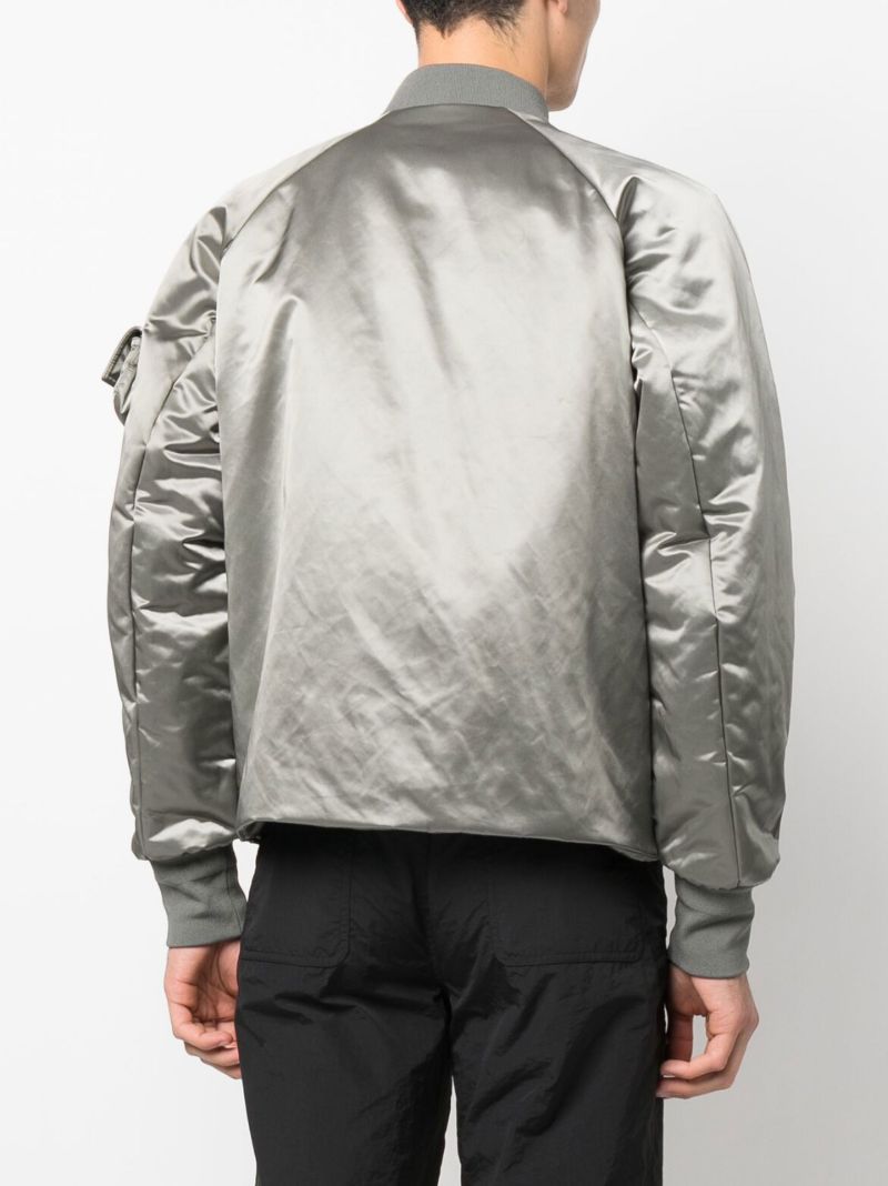 Green Zip-up Bomber Jacket