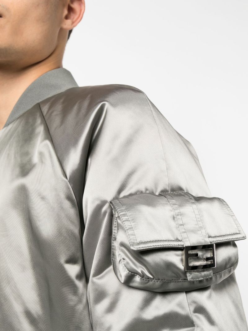 Green Zip-up Bomber Jacket