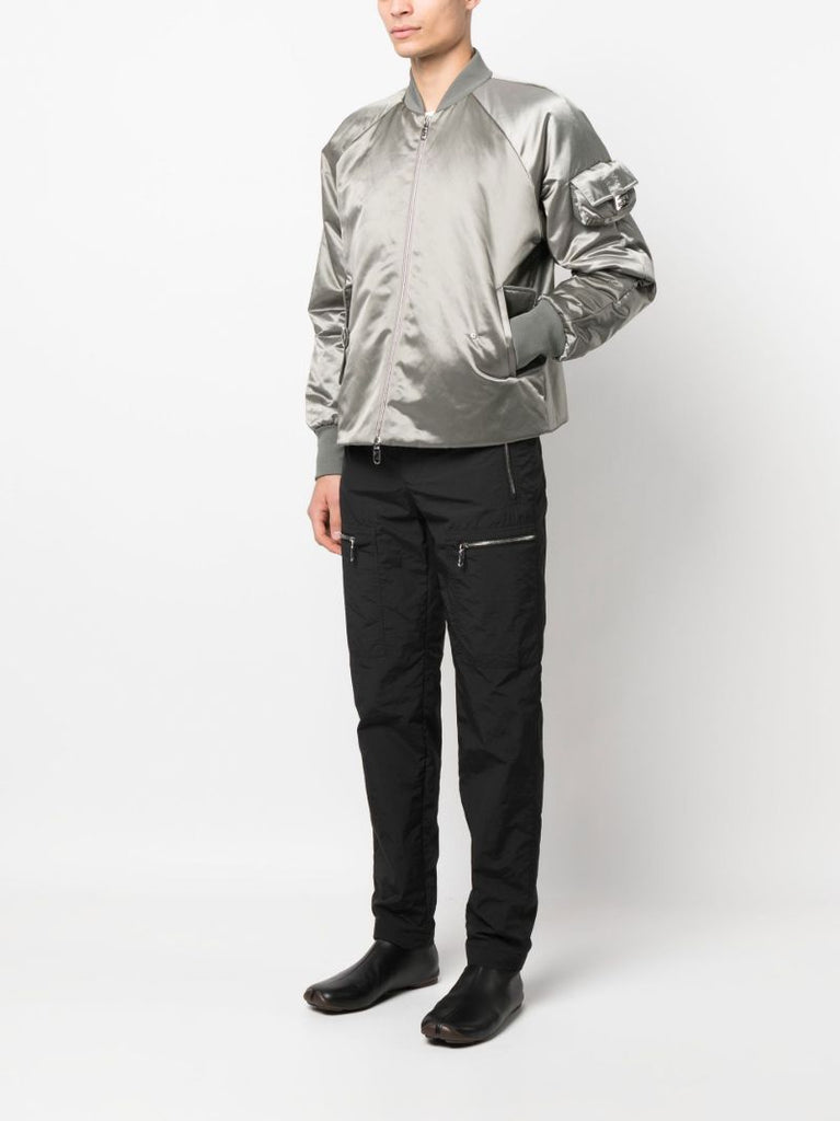Green Zip-up Bomber Jacket
